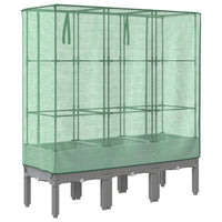Thumbnail for Hochbeet mit Gewächshaus-Aufsatz Rattan-Optik 120x40x140 cm