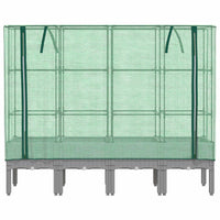 Thumbnail for Hochbeet mit Gewächshaus-Aufsatz Rattan-Optik 160x40x140 cm