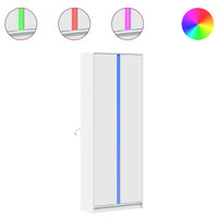 Thumbnail for Highboard mit LED-Beleuchtung Weiß 74x32,5x200 cm Holzwerkstoff
