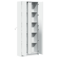 Thumbnail for Highboard mit LED-Beleuchtung Weiß 74x32,5x200 cm Holzwerkstoff