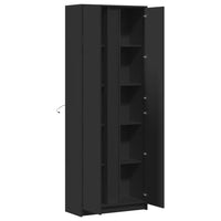 Thumbnail for Highboard mit LED-Beleuchtung Schwarz 74x32,5x200 cm
