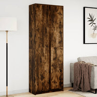 Thumbnail for Highboard mit LED-Beleuchtung Räuchereiche 74x32,5x200 cm