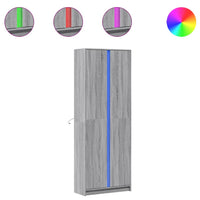 Thumbnail for Highboard mit LED-Beleuchtung Grau Sonoma 74x32,5x200 cm