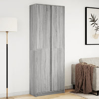 Thumbnail for Highboard mit LED-Beleuchtung Grau Sonoma 74x32,5x200 cm