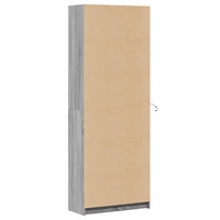 Thumbnail for Highboard mit LED-Beleuchtung Grau Sonoma 74x32,5x200 cm