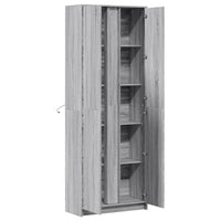 Thumbnail for Highboard mit LED-Beleuchtung Grau Sonoma 74x32,5x200 cm