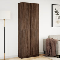 Thumbnail for Highboard mit LED-Beleuchtung Braun Eichen-Optik 74x32,5x200 cm