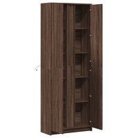 Thumbnail for Highboard mit LED-Beleuchtung Braun Eichen-Optik 74x32,5x200 cm