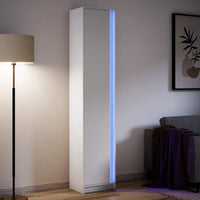 Thumbnail for Highboard mit LED-Beleuchtung Weiß 41,5x32,5x200 cm