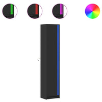 Thumbnail for Highboard mit LED-Beleuchtung Schwarz 41,5x32,5x200 cm