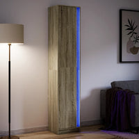 Thumbnail for Highboard mit LED-Beleuchtung Sonoma-Eiche 41,5x32,5x200 cm
