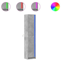 Thumbnail for Highboard mit LED-Beleuchtung Grau 41,5x32,5x200 cm