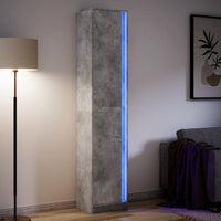 Thumbnail for Highboard mit LED-Beleuchtung Grau 41,5x32,5x200 cm