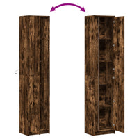 Thumbnail for Highboard mit LED-Beleuchtung Räuchereiche 41,5x32,5x200 cm