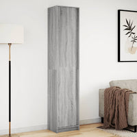 Thumbnail for Highboard mit LED-Beleuchtung Grau Sonoma 41,5x32,5x200 cm