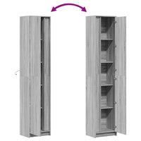 Thumbnail for Highboard mit LED-Beleuchtung Grau Sonoma 41,5x32,5x200 cm