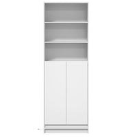 Thumbnail for Highboard mit LED-Beleuchtung Weiß 69x32,5x200 cm Holzwerkstoff