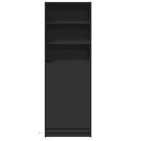 Thumbnail for Highboard mit LED-Beleuchtung Schwarz 69x32,5x200 cm
