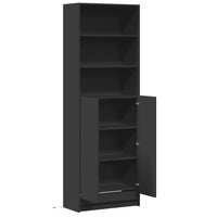Thumbnail for Highboard mit LED-Beleuchtung Schwarz 69x32,5x200 cm
