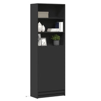 Thumbnail for Highboard mit LED-Beleuchtung Schwarz 69x32,5x200 cm
