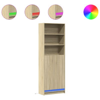 Thumbnail for Highboard mit LED-Beleuchtung Sonoma-Eiche 69x32,5x200 cm