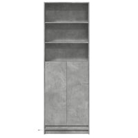 Thumbnail for Highboard mit LED-Beleuchtung Grau 69x32,5x200 cm Holzwerkstoff