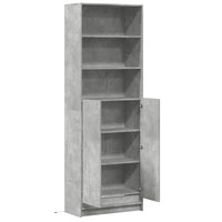 Thumbnail for Highboard mit LED-Beleuchtung Grau 69x32,5x200 cm Holzwerkstoff