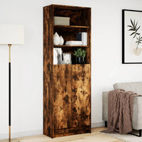 Thumbnail for Highboard mit LED-Beleuchtung Räuchereiche 69x32,5x200 cm