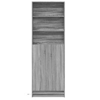 Thumbnail for Highboard mit LED-Beleuchtung Grau Sonoma 69x32,5x200 cm