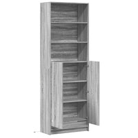 Thumbnail for Highboard mit LED-Beleuchtung Grau Sonoma 69x32,5x200 cm