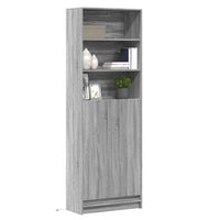 Thumbnail for Highboard mit LED-Beleuchtung Grau Sonoma 69x32,5x200 cm