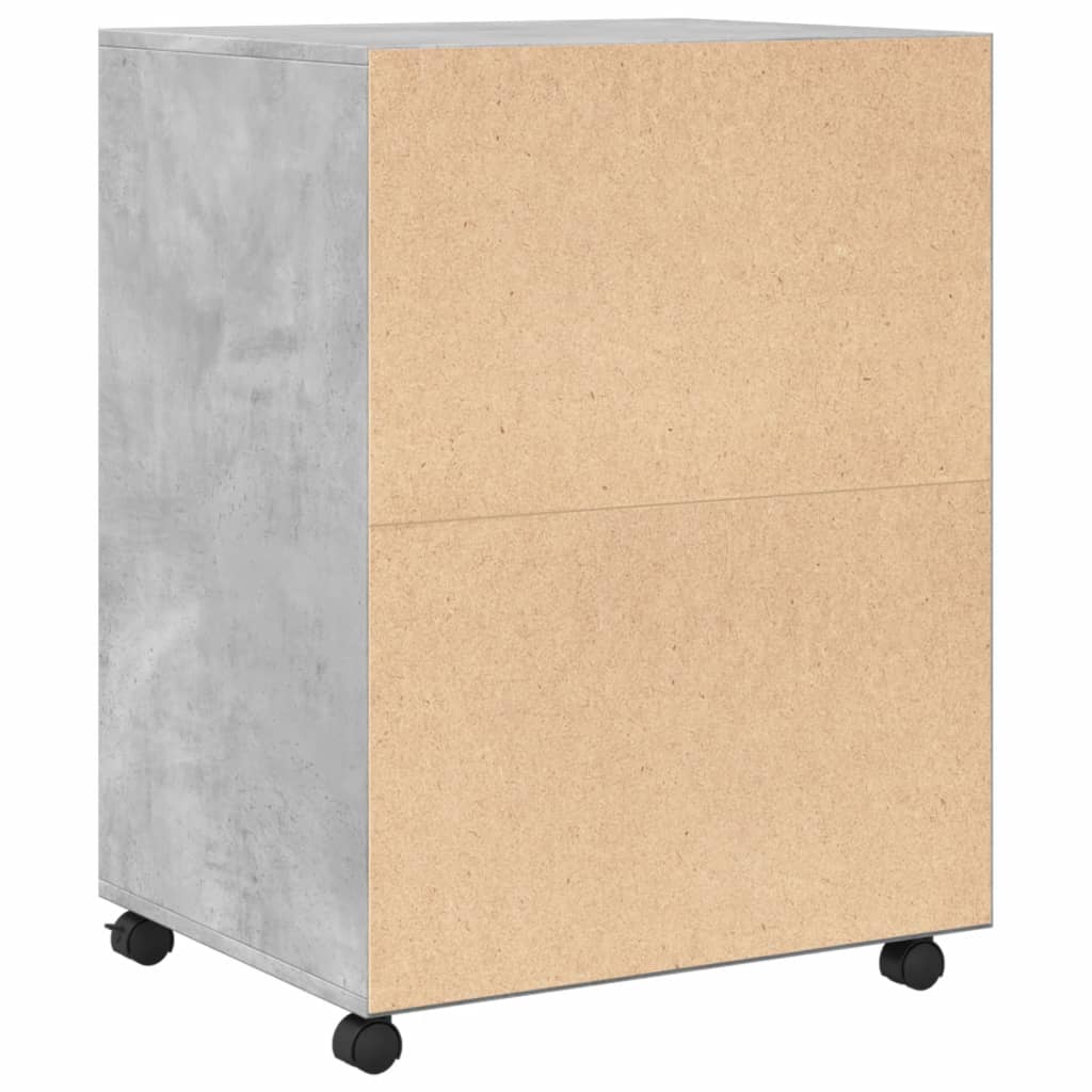 Rollschrank Betongrau 60x48x81 cm Holzwerkstoff