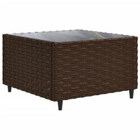 Thumbnail for 5-tlg. Garten-Lounge-Set mit Kissen Braun Poly Rattan