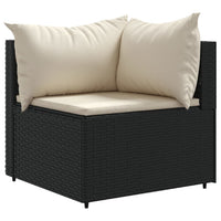 Thumbnail for 7-tlg. Garten-Lounge-Set mit Kissen Schwarz Poly Rattan