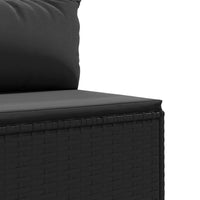 Thumbnail for 7-tlg. Garten-Lounge-Set mit Kissen Schwarz Poly Rattan