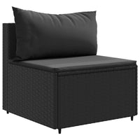 Thumbnail for 8-tlg. Garten-Lounge-Set mit Kissen Schwarz Poly Rattan