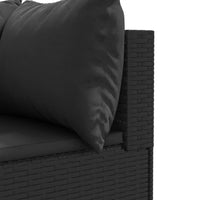 Thumbnail for 8-tlg. Garten-Lounge-Set mit Kissen Schwarz Poly Rattan
