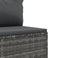 Thumbnail for 9-tlg. Garten-Lounge-Set mit Kissen Grau Poly Rattan