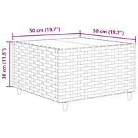Thumbnail for 9-tlg. Garten-Lounge-Set mit Kissen Grau Poly Rattan