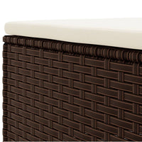 Thumbnail for 4-tlg. Garten-Lounge-Set mit Kissen Braun Poly Rattan