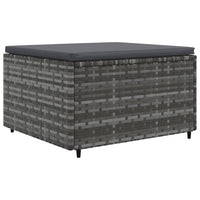Thumbnail for 4-tlg. Garten-Lounge-Set mit Kissen Grau Poly Rattan