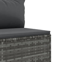 Thumbnail for 4-tlg. Garten-Lounge-Set mit Kissen Grau Poly Rattan