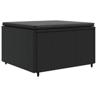 Thumbnail for 4-tlg. Garten-Lounge-Set mit Kissen Schwarz Poly Rattan