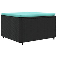Thumbnail for 4-tlg. Garten-Lounge-Set mit Kissen Schwarz Poly Rattan