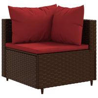 Thumbnail for 4-tlg. Garten-Lounge-Set mit Kissen Braun Poly Rattan