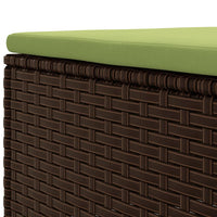 Thumbnail for 4-tlg. Garten-Lounge-Set mit Kissen Braun Poly Rattan