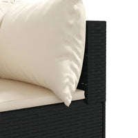 Thumbnail for 5-tlg. Garten-Lounge-Set mit Kissen Schwarz Poly Rattan