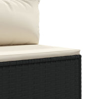 Thumbnail for 5-tlg. Garten-Lounge-Set mit Kissen Schwarz Poly Rattan
