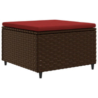 Thumbnail for 5-tlg. Garten-Lounge-Set mit Kissen Braun Poly Rattan