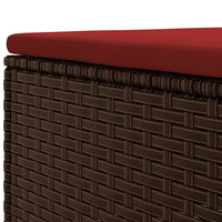 Thumbnail for 5-tlg. Garten-Lounge-Set mit Kissen Braun Poly Rattan